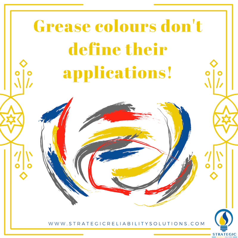 Different colours greases