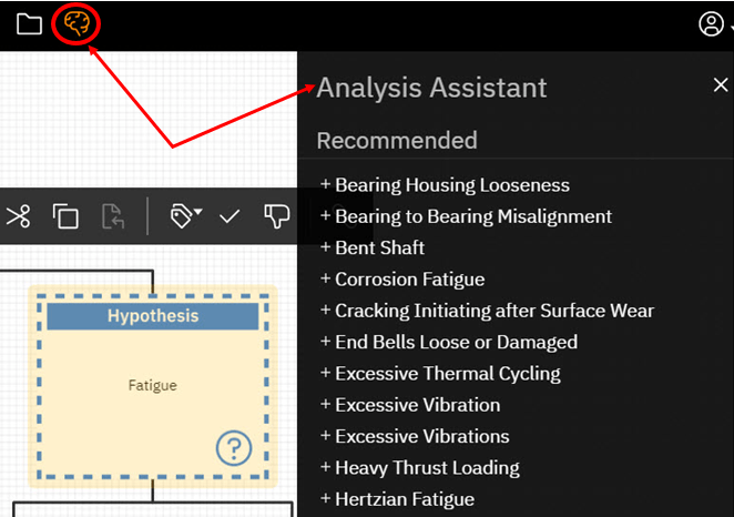 Figure 3: Snapshot of the Analysis Assistant using the EasyRCA Tool