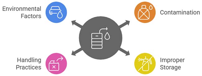 Figure 4: Common modes of failure for lubricants